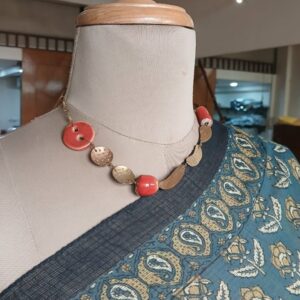 Ceramic Copper and Brass Combination Necklace – (CCBN0022)