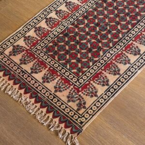 Kalamkari Dhurrie from Warangal (2 x 6 ft) – (NWKD0052)