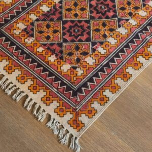 Kalamkari Dhurrie from Warangal (2 x 6 ft) – (NWKD0053)