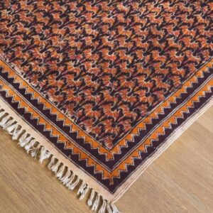 Kalamkari Dhurrie from Warangal (5 x 3 ft) – (NWKD1119)